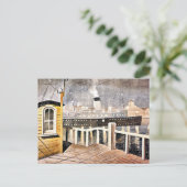 Ravilious – チャネル離れ船の港 ポストカード (スタンド正面)