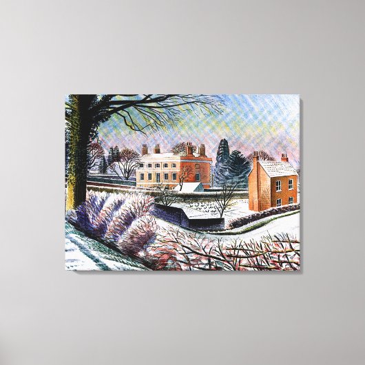 Ravilious – 冬の牧草地 キャンバスプリント (正面)