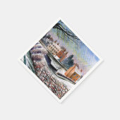 Ravilious – 冬の牧草地 スタンダードカクテルナプキン (角)