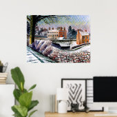 Ravilious – 冬の牧草地 ポスター (ホームオフィス)