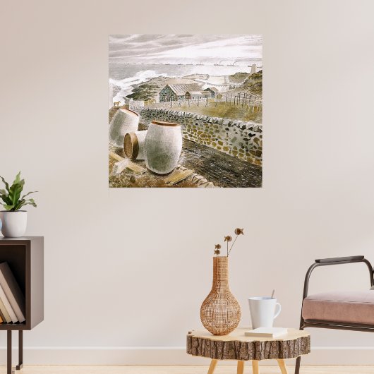 Ravilious – 島を通過するConvoy ポスター (リビング3)