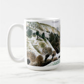 Ravilious - 新年の雪 ファインアート コーヒーマグカップ (左)