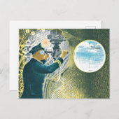 Ravilious – 潜望鏡を覗く警官 ポストカード (正面/裏面)