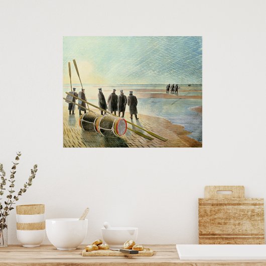 Ravilious - Dangerous Work at Low Tide, ポスター (キッチン)