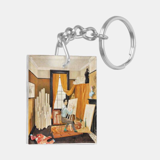 Ravilious - Edward Bawden Working in His Studio キーホルダー (裏面左)