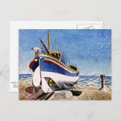 Ravilious - Lifeboat Aldeburgh Postages ポストカード (正面/裏面)