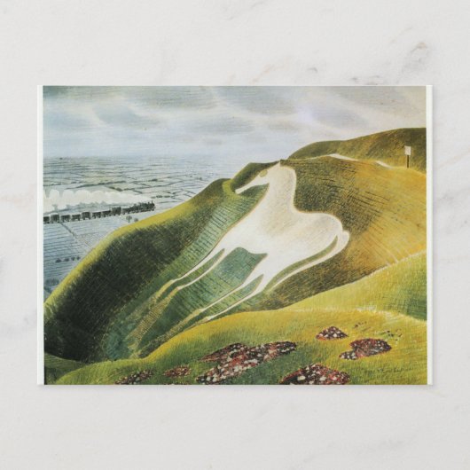 Ravilious - The Westbury Horse,アー素晴らしト ポストカード (正面)