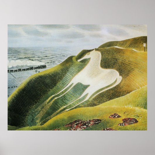 Ravilious - The Westbury Horse, fine art ポスター (正面)