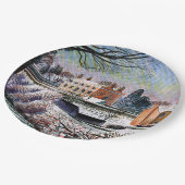 Ravilious - Vicarage in Winter,  ペーパープレート (アングル)