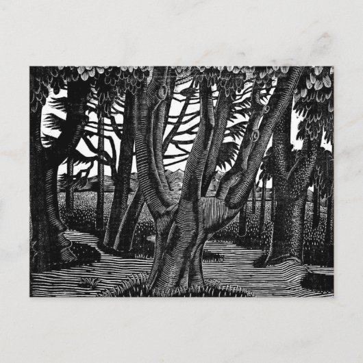Ravilious - Woodland Outside Florence ポストカード (正面)