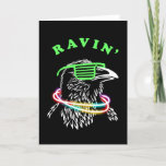 Ravin' カード<br><div class="desc">"Ravin'" raven graphic designed by bCreative shows a cool raven with shades and glowing rave necklaces! This makes a great gift for family, friends, or a treat for yourself! This funny graphic is a great addition to anyone's style. bCreative is a leading creator and licensor of original, trendy designs and...</div>