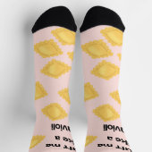 Ravioli Crew Socks Funny Pasta Quote ソックス (上部)
