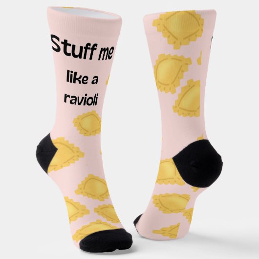 Ravioli Crew Socks Funny Pasta Quote ソックス (傾斜あり)