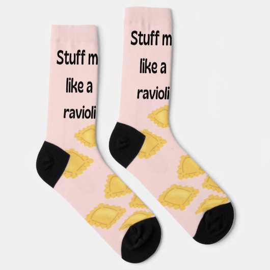 Ravioli Crew Socks Funny Pasta Quote ソックス (右)