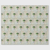 Raw Broccoli Floret On a Fork ラッピングペーパー (フラット)