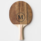 Raw Cedar Wood Monogram 卓球ラケット (正面)