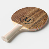 Raw Cedar Wood Monogram 卓球ラケット (正面アングル)