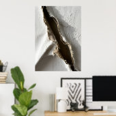 Raw Earth Split Abstract Poster | 地質学的テクスチャー ポスター (ホームオフィス)