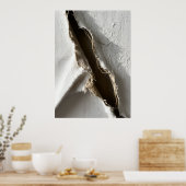 Raw Earth Split Abstract Poster | 地質学的テクスチャー ポスター (キッチン)