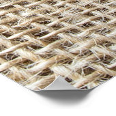 Raw Linen：ナチュラルテクスチャード生地。 ポスター (角)