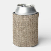 Raw Linen:ナチュラルテクスチャード生地。 缶クーラー (缶正面)