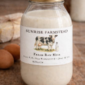 Raw Milk Cow | Farmstead Dairy Custom Label ラベル