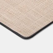  Raw Natural Linen Texture Minimalist Desk Mat デスクマット (コーナー)