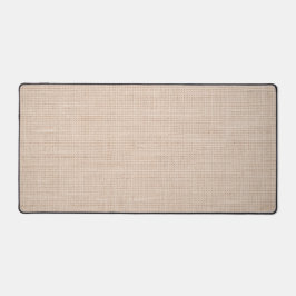 Raw Natural Linen Texture Minimalist Desk Mat デスクマット