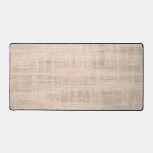  Raw Natural Linen Texture Minimalist Desk Mat デスクマット (正面)