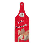 Raw Poultry Glass Cutting Board (with handle) カッティングボード (正面)
