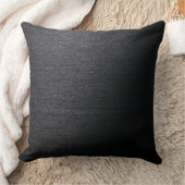 Raw silk dupioni texture in deep black color クッション (ブランケット)