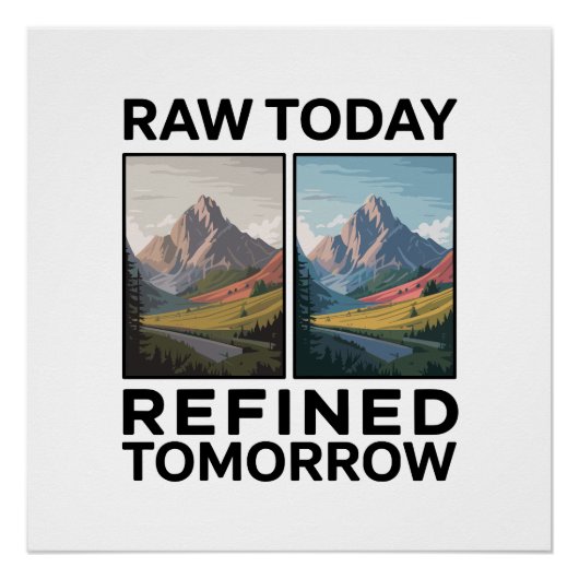 RAW Today Refined Tomorrow ポスター (正面)