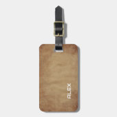 Raw Weathered紙 – テクスチ素朴ャパターン ラゲッジタグ (正面縦)