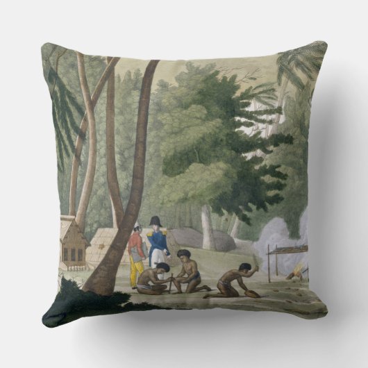 Rawakの島のPapuの種族は、「Leからの20をめっきします クッション (裏面)