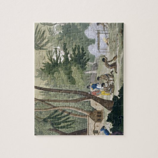 Rawakの島のPapuの種族は、「Leからの20をめっきします ジグソーパズル (縦)