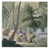 Rawakの島のPapuの種族は、「Leからの20をめっきします タイル (正面)