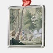 Rawakの島のPapuの種族は、「Leからの20をめっきします メタルオーナメント (左)