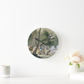 Rawakの島のPapuの種族は、「Leからの20をめっきします ラウンド壁時計 (ホーム)