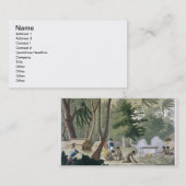 Rawakの島のPapuの種族は、「Leからの20をめっきします 名刺 (正面/裏面)