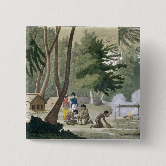 Rawakの島のPapuの種族は、「Leからの20をめっきします 缶バッジ (正面)