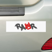 Rawrのロゴ- Emoのゴシック、代わり、グランジな石 バンパーステッカー (車上)