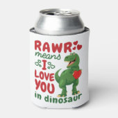 Rawrは私が恐竜であなたを愛していることを意味する 缶クーラー (缶正面)