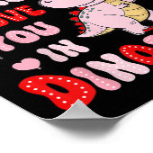 Rawrは私が恐竜のバレンタインであなたを愛していることを意味ハート ポスター (角)