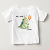 Rawrは1歳の誕生日って意味だよ ベビーTシャツ (正面)