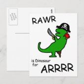 RAWRはARRR（海賊恐竜）の恐竜である ポストカード (正面/裏面)