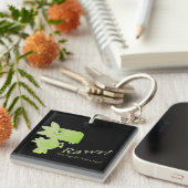 RawrはI愛をディーノ意味します キーホルダー (正面右)