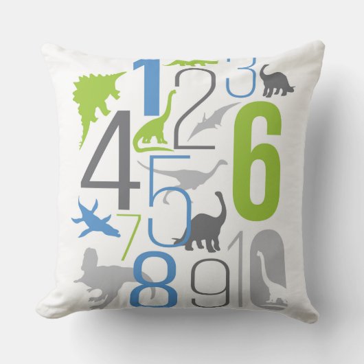 RawrはI愛を子供へ恐竜の枕の意味します クッション (正面)