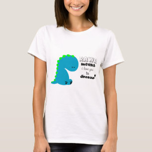 RawrはI愛を恐竜のワイシャツの意味します Tシャツ