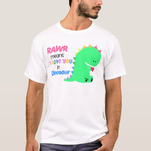 RawrはI愛を恐竜のワイシャツ#2の意味します Tシャツ