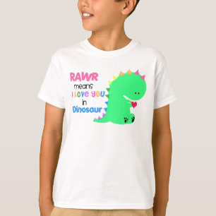 RawrはI愛を恐竜のワイシャツ#2の意味します Tシャツ
